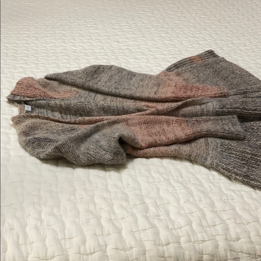 Skirted wool blend cardigan